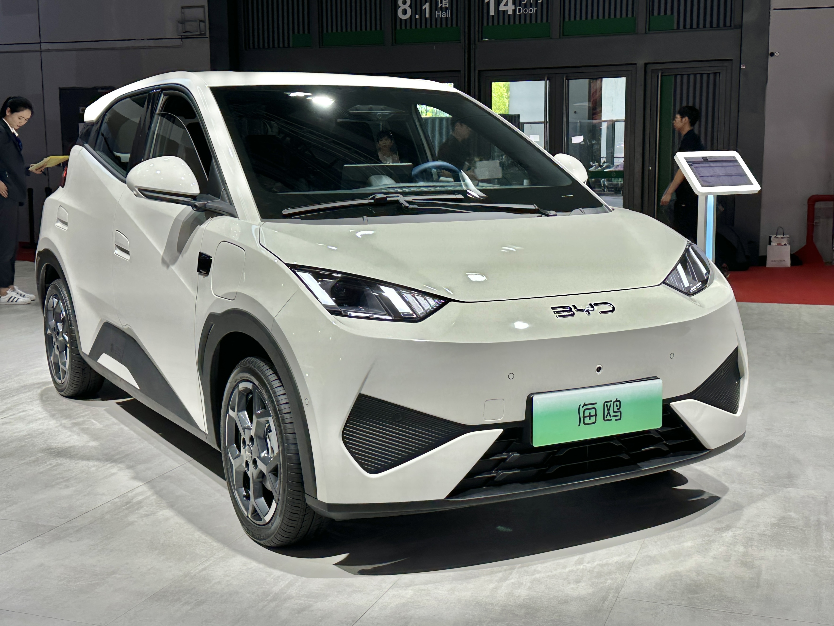 BYD Seagull compact electric hatchback, front three-quarter view